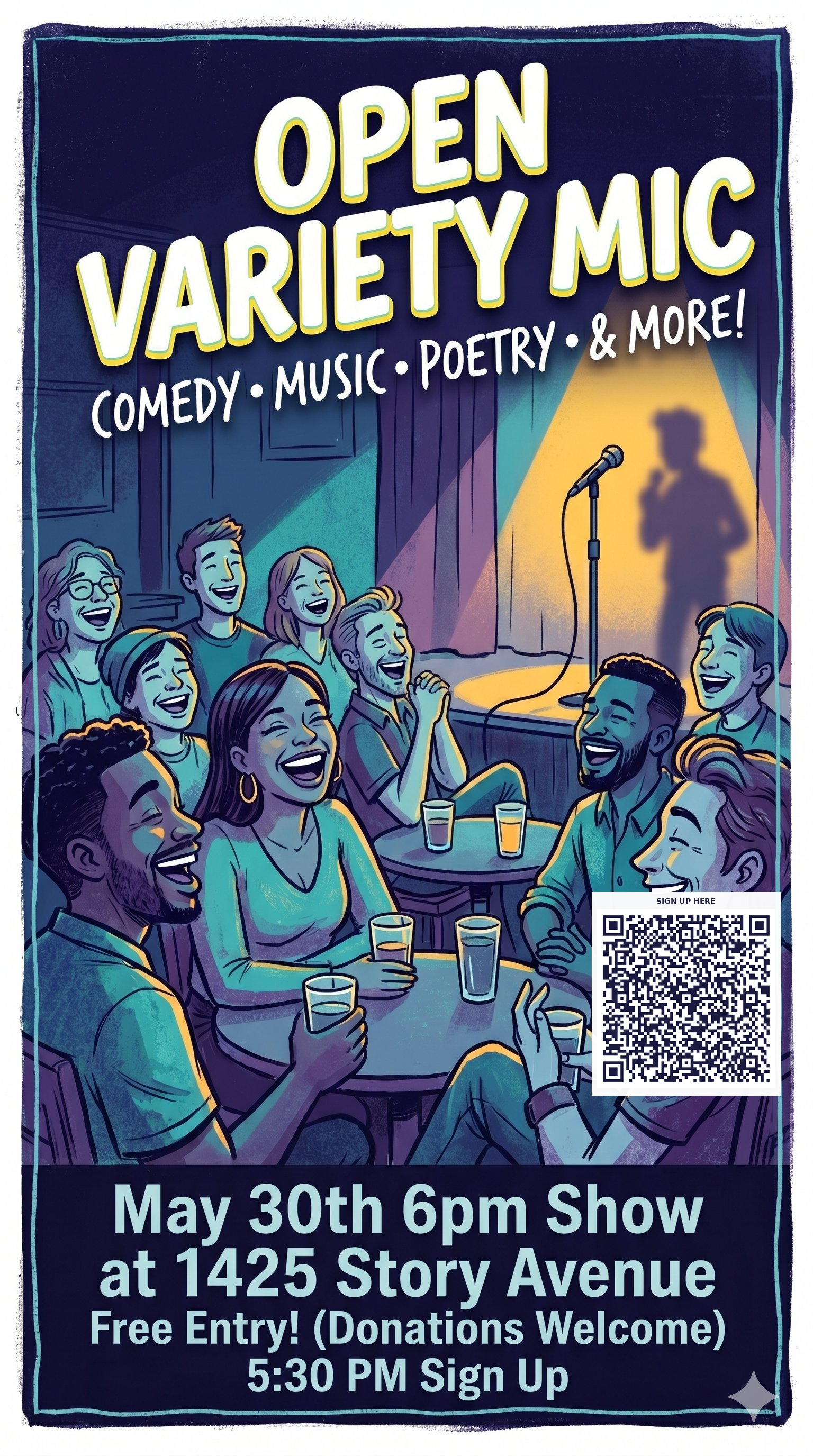 Open Variety Mic flyer